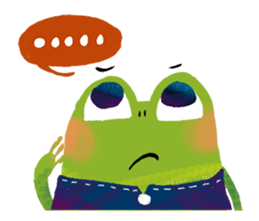 Genki frog sticker #7655073