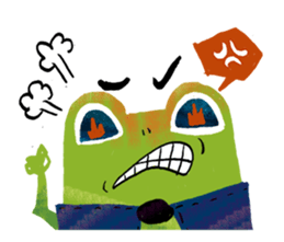 Genki frog sticker #7655074