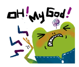 Genki frog sticker #7655078