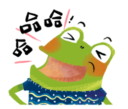 Genki frog sticker #7655081