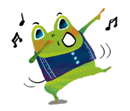 Genki frog sticker #7655087