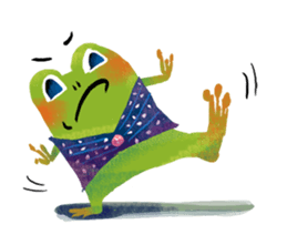 Genki frog sticker #7655089