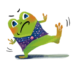Genki frog sticker #7655089