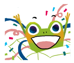 Genki frog sticker #7655095