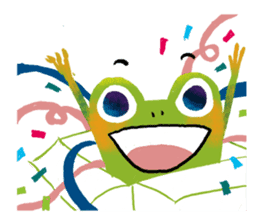 Genki frog sticker #7655095