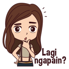 Curious Girl sticker #7655461