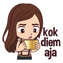 Curious Girl sticker #7655464