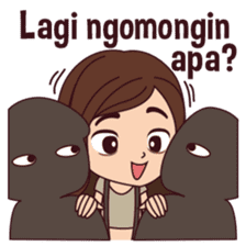 Curious Girl sticker #7655466