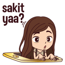 Curious Girl sticker #7655486