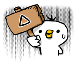 Overreacting funny bird 2 sticker #7657033