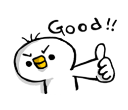 Overreacting funny bird 2 sticker #7657055