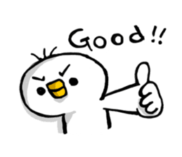 Overreacting funny bird 2 sticker #7657055