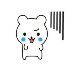 Pretty face bear sticker #7657652