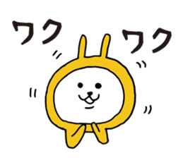 Three-color rabbit sticker #7658144