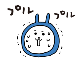 Three-color rabbit sticker #7658145