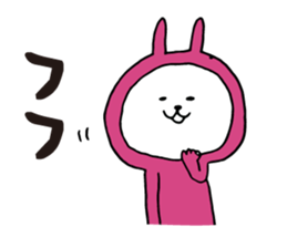 Three-color rabbit sticker #7658157