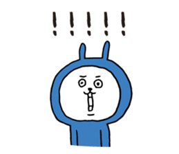 Three-color rabbit sticker #7658165