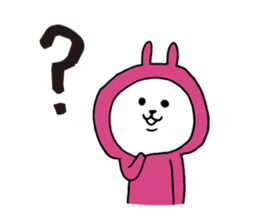 Three-color rabbit sticker #7658166