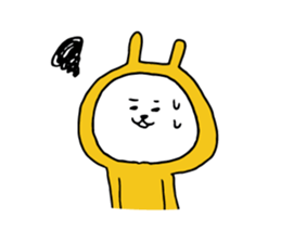 Three-color rabbit sticker #7658167