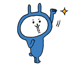 Three-color rabbit sticker #7658174