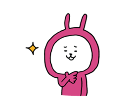 Three-color rabbit sticker #7658175