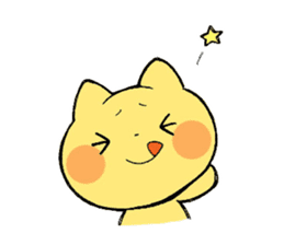 yellow cat! nekotan! sticker #7659661