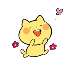 yellow cat! nekotan! sticker #7659663