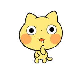 yellow cat! nekotan! sticker #7659664