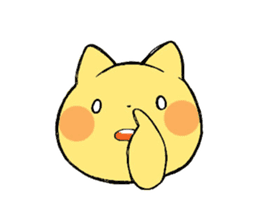 yellow cat! nekotan! sticker #7659666