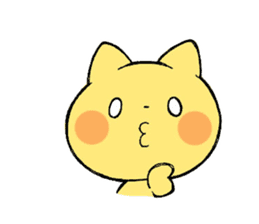 yellow cat! nekotan! sticker #7659682