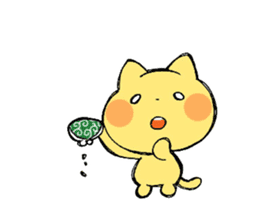 yellow cat! nekotan! sticker #7659687