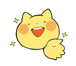 yellow cat! nekotan! sticker #7659690