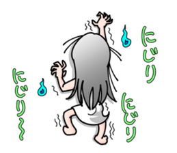 Cute Ghost Girl Sticker sticker #7661342
