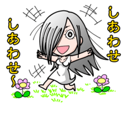 Cute Ghost Girl Sticker sticker #7661346