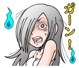 Cute Ghost Girl Sticker sticker #7661368