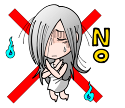 Cute Ghost Girl Sticker sticker #7661374