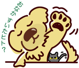 Golden dog and Black cat2(returns) sticker #7664020