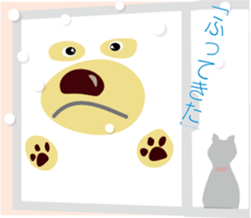 Golden dog and Black cat2(returns) sticker #7664023