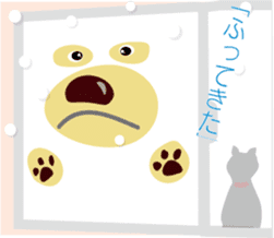 Golden dog and Black cat2(returns) sticker #7664023