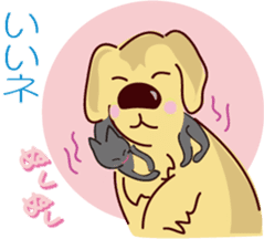 Golden dog and Black cat2(returns) sticker #7664039