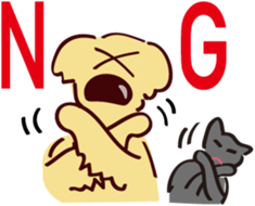 Golden dog and Black cat2(returns) sticker #7664048