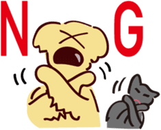 Golden dog and Black cat2(returns) sticker #7664048