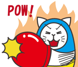 Cat in Matryoshka doll's dress E ver. sticker #7664260