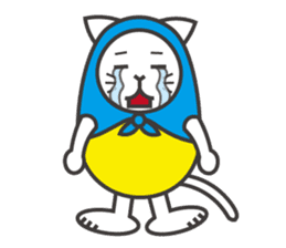 Cat in Matryoshka doll's dress E ver. sticker #7664267