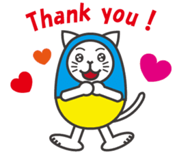 Cat in Matryoshka doll's dress E ver. sticker #7664271