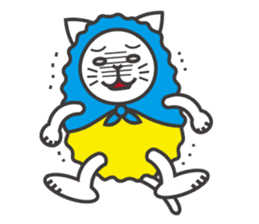 Cat in Matryoshka doll's dress E ver. sticker #7664273