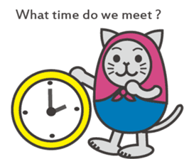 Cat in Matryoshka doll's dress E ver. sticker #7664275