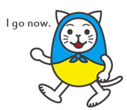 Cat in Matryoshka doll's dress E ver. sticker #7664276