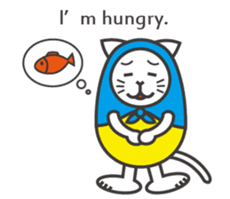 Cat in Matryoshka doll's dress E ver. sticker #7664277