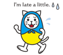 Cat in Matryoshka doll's dress E ver. sticker #7664278